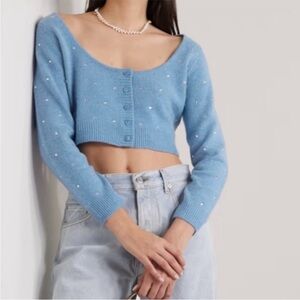 Reformation Light Blue Knit Sweater